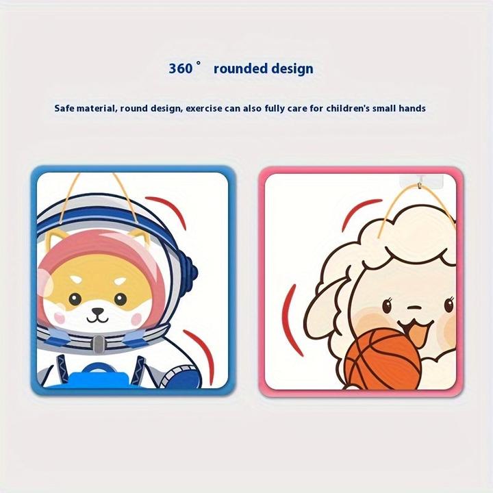 Produktbild Activity Board Mini-Basketballkörbe mit Tiermotiven für Kinder: Elefant, Schaf, Tiger Designs, geeignet für
