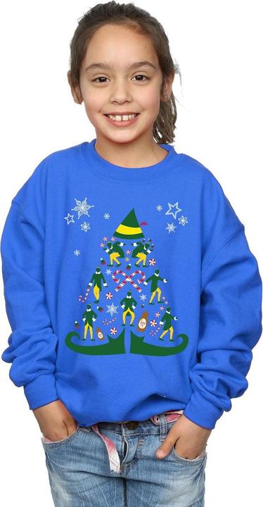 Actual product image Elf Girls Christmas Tree Sweatshirt (152, 158)