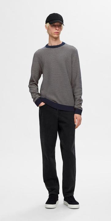 Actual product image Selected Homme Slhjake Ls Knit Struc Stripe Crew Neck (XXL)