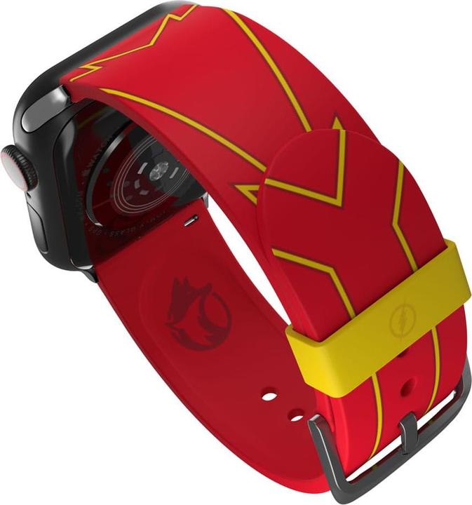 Actual product image Moby Fox DC bracelet pour smartwatch The Flash Logo (Sweat and UV-resistant, High-quality silicone)