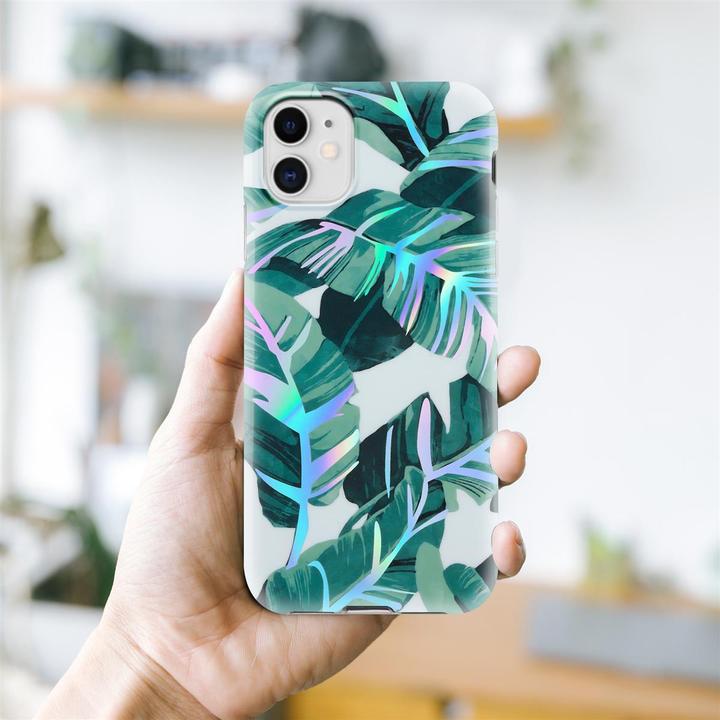 Actual product image Cadorabo IMD TPU Colorful Flowers & Leaves Cover (Apple iPhone 11)