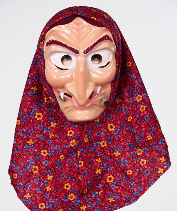 Produktbild Festartikel Müller Hexenmaske Mit Kopftuch, Pvc