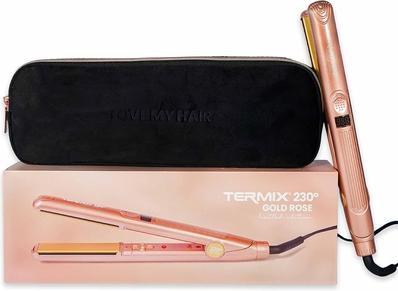 Actual product image Termix Hair Straightener 230° Ceramic Gold Rose Edition Professional Hair Straightener (Straightening iron)