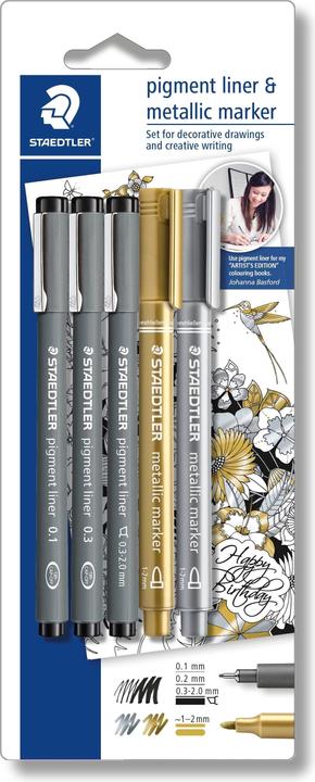 Actual product image Staedtler pigment liner 308 Fineliner (0.30 mm, 5 x)