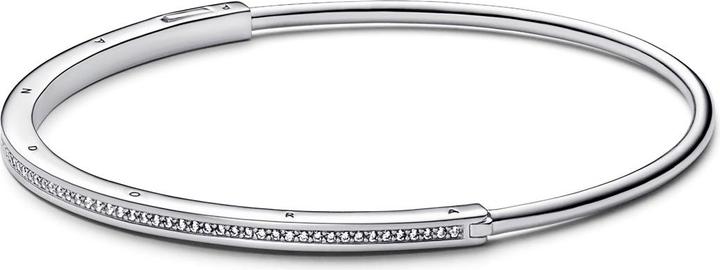 Actual product image Pandora Signature PavÃ© Bangle (16 cm, Sterling Silver, decorated sterling silver)