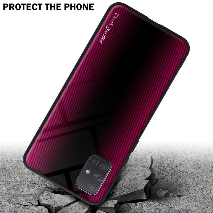 Produktbild Cadorabo TPU Gestreiftes Glas Cover (Samsung Galaxy A71)