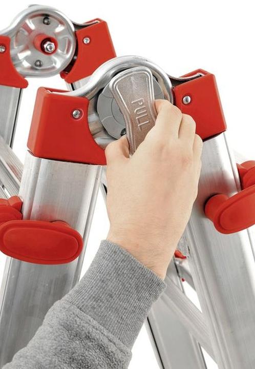 Image du produit Hailo M80, échelle multifonctionnelle en aluminium, 4x6nombre de barreaux (Échelle télescopique, 566 cm)