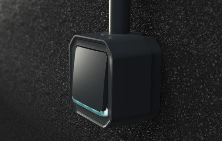Actual product image Legrand Plexo New damp-proof surface-mounted 1-compartment changeover switch, illuminated