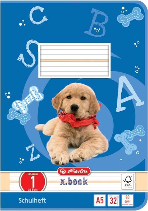 Actual product image Herlitz Exercise book x.book, DIN A5, ruling 1 / lined (A5, Lined, No binding)