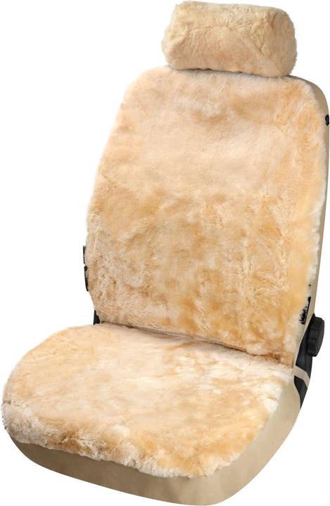 Actual product image Walser Car seat cover Iva lambskin single seat Zipp-It beige