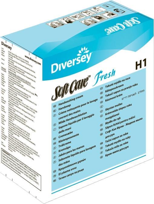 Diversey Håndsaebe Soft Care Fresh H1 t/Soft Care Line disp.800ml (Liquid soap, 800 ml)