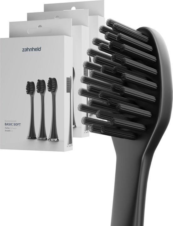 Image du produit Zahnheld Tête de brosse Basic Soft 9x Black (9 x)