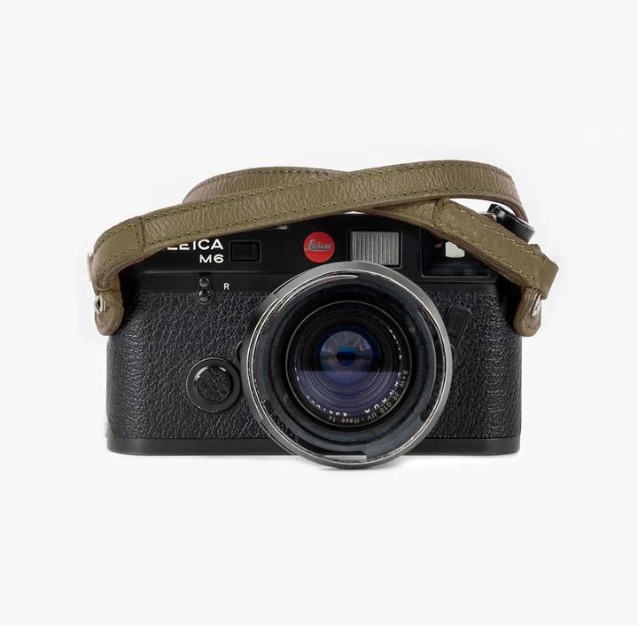 Image du produit Bronkey Roma Leather strap, olivgrün 95 cm