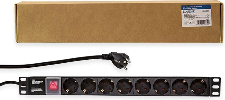 Image du produit LogiLink Barre d'alimentation (8 x, CEE 7/3, 2 m)