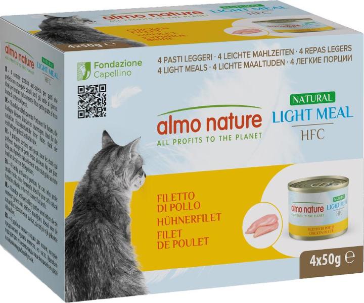 Produktbild Almo Nature HFC Light Meal Natural, Nassfutter mit Poulet für Katzen (4x50g) (Adult, 4 Stk., 200 g)