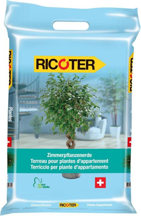 Ricoter Terriccio per piante da appartamento (10 l, Terriccio senza torba)