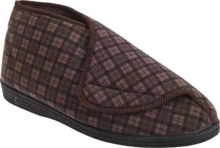 Produktbild Comfylux James Hausschuhe mit Klettverschluss kariert (41)