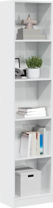 Immagine prodotto VidaXL Bücherregal Hochglanz-Weiss 40x24x176 cm Holzwerkstoff (40 x 24 x 176 cm)