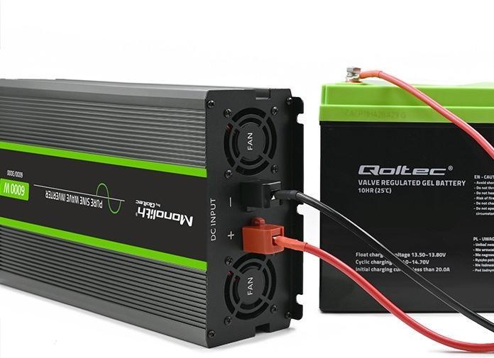 Image du produit Qoltec Przetwornica napięcia Monolith | 3000W | 6000W | 24V na 230V | Czysty Sinus | LCD