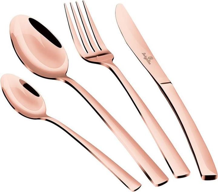 Actual product image BerlingerHaus Metallic Line Rose Gold 16-piece Cutlery Set (16 Piece, Cutlery set)