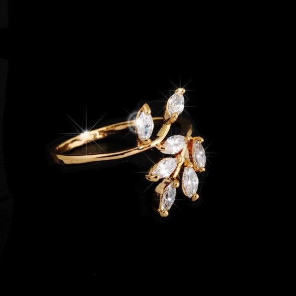 Actual product image Hermex Gold ring RGP with cubic zirconia - gold size 52 (52)