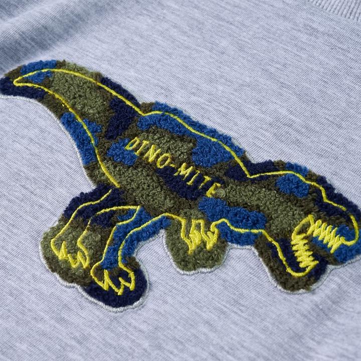 Actual product image VidaXL Children's long-sleeved shirt grey melange 140,Material: 95 (140)