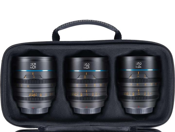 Produktbild Sirui Nightwalker 24 35+55mm T1.2 S35 MF Cine Lens Bundle X-Mount (Fujifilm X, APS-C / DX)