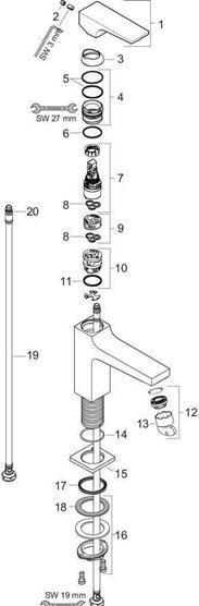 Actual product image hansgrohe EH-WT-MI METROPOL 110