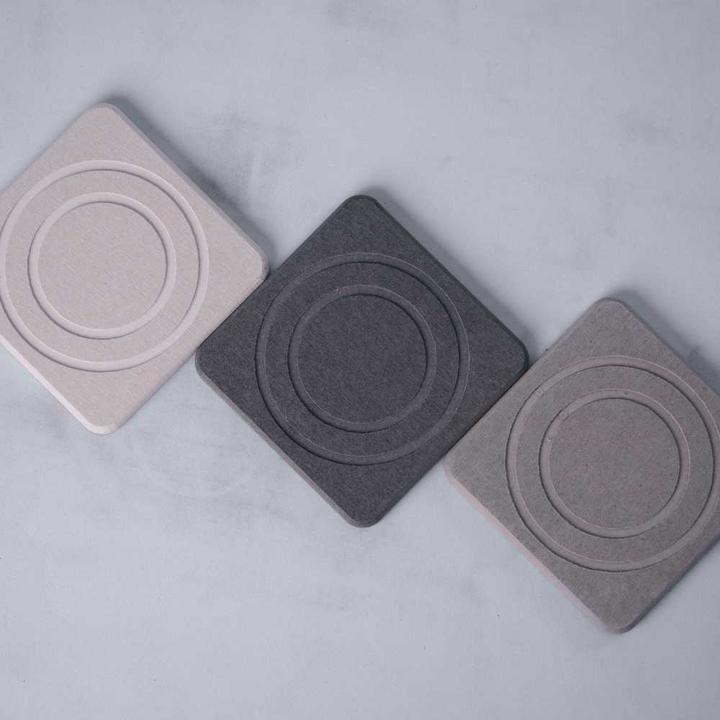 Immagine prodotto Moonstone Sottobicchiere in vetro Alba grigio scuro (1 x, Sottobicchiere in vetro)