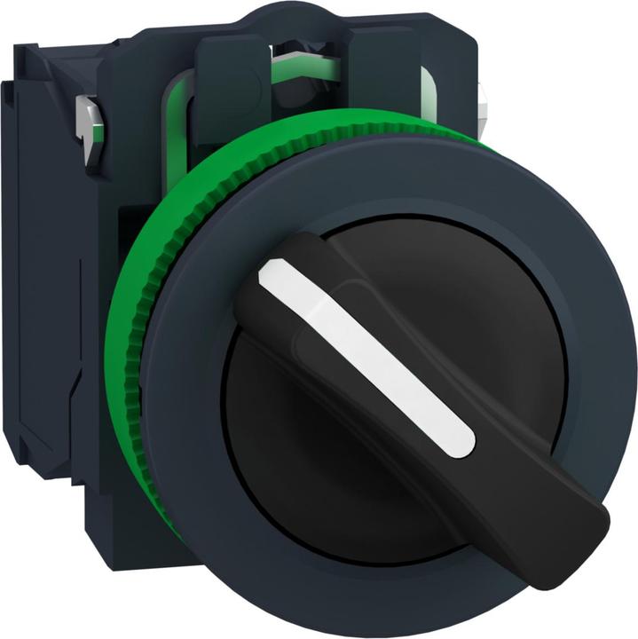 Actual product image APC Electric selector switch black, complete, flat, ø30mm, 1S, IP69K, 90°, latching, screw terminals