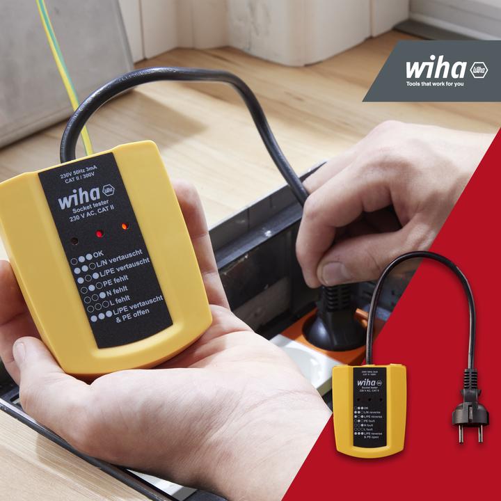 Actual product image Wiha Socket tester (CAT II 300V)