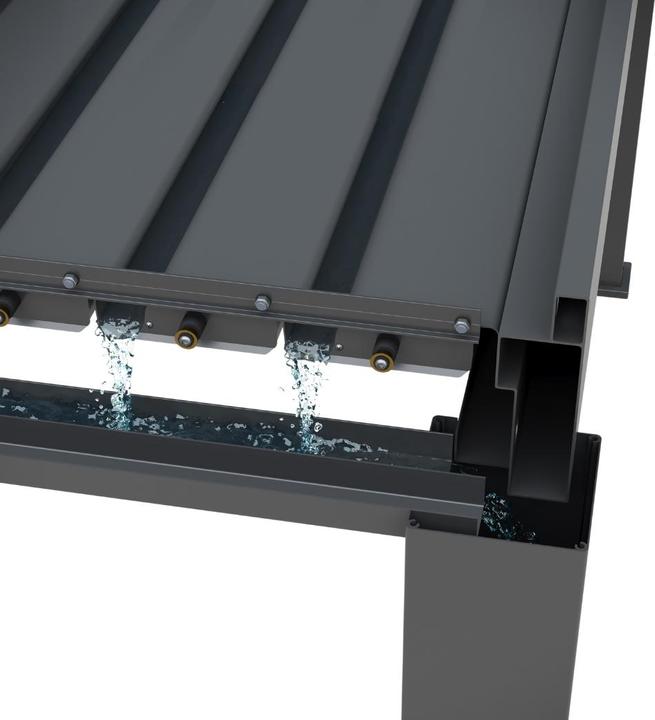 Actual product image Ventaris Pergola Deluxe Plus 3x6m with slatted roof anthracite (300 cm, 600 cm)