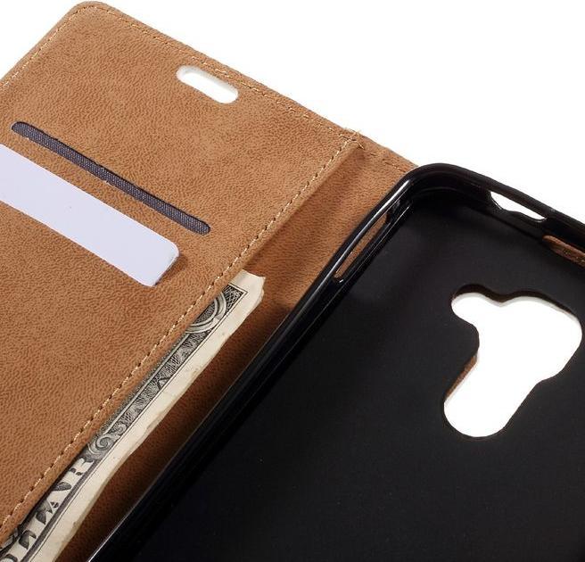 Produktbild MU Style Case aus Leder mit USA Flagge und Katze (Blackberry DTEK60)
