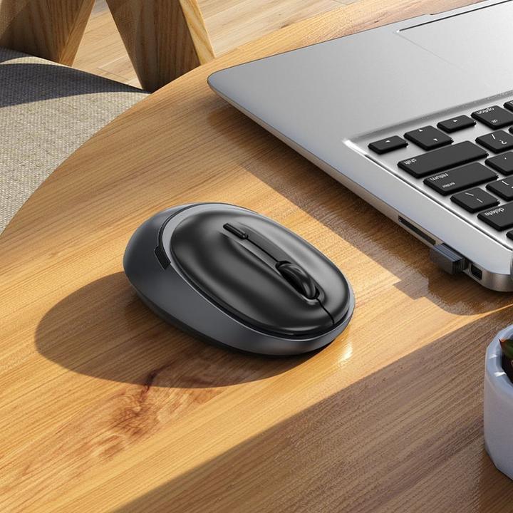 Image du produit Hoco Headphone with microphone computer wireless mouse 2,4G 1600 dpi GM34 black metal gray (Sans fil)
