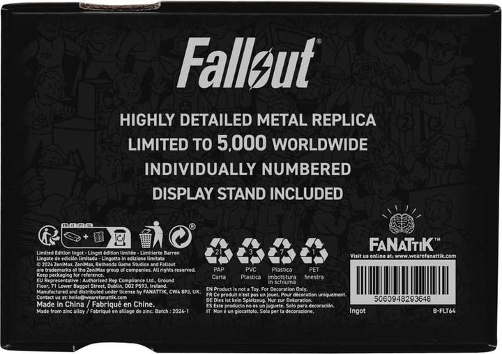 Actual product image Fanattik Fallout Replica Vault Security Keycard Limited Edition