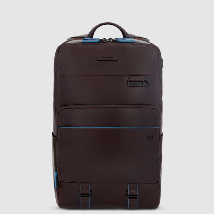 Image du produit Piquadro Black Square - Sac à dos en cuir avec compartiment pour ordinateur portable 15.6" et poche pour Ipad (18 l)