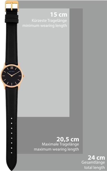 Actual product image Eastside Ladies quartz watch Upper Union genuine leather black - 9762 (Analogue wristwatch, 33 mm)