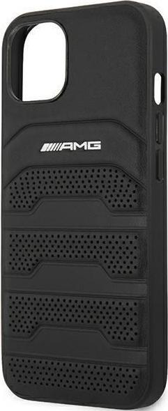 Actual product image Mercedes AMG AMHCP14MGSEBK iPhone 14 Plus 6.7" czarny/black hardcase Leather Debossed Lines (Apple iPhone 14 Plus)