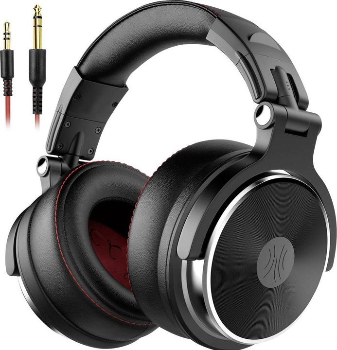 Produktbild OneOdio Pro-60 DJ Over Ear Kopfhörer kabelgebunden Stereo Schwarz High-Resolution Audio Faltbar, Sc (ANC, Kabelgebunden)