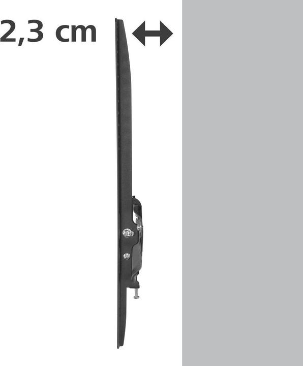 Immagine prodotto Hama Staffa da parete per TV, rigida, 165 cm (65") fino a 35 kg, distanza dalla parete 2,3 cm (Muro, 165", 35 kg)
