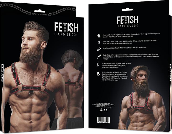 Immagine prodotto Fetish submissive Attitude - Arn S Eco-Skin Petto Uomo Nero/Rosso (S)