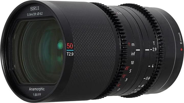 Actual product image Sirui Saturn 50mm T2.9 1.6x anamorphic carbon full-frame lens Nikon Z Z50N (Neutral Flare) (Nikon Z, full size)