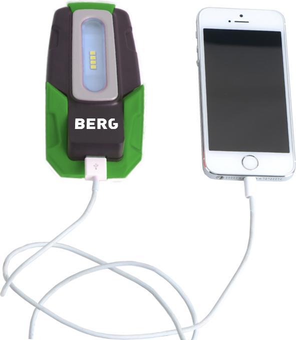 Actual product image Berg Hand Lamp Bcl Pocket LED 4+Usb Battery 2w
