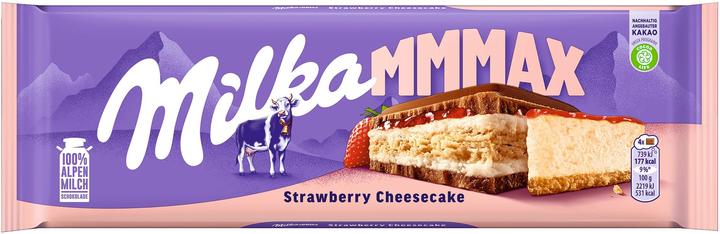 Actual product image Milka Chocolate Bar Cheesecake With Strawberry (300 g)