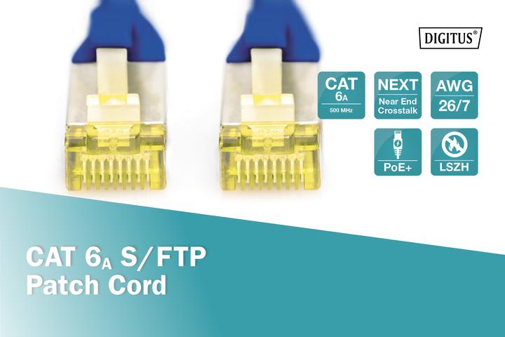 Actual product image Digitus CAT6A S-FTP Patchk.,1m, Blue (S/FTP, CAT6a, 1 m)