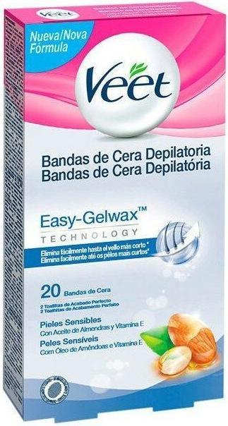 Actual product image Veet BANDAS DE CERA depilatorias corporales pure piel sensible 20 u (20 x)