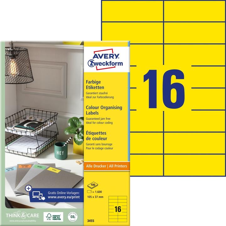 Image du produit Avery Étiquettes en couleur