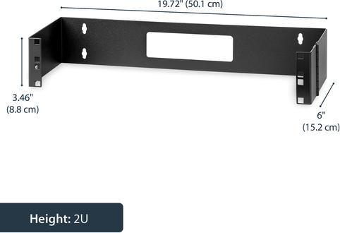 Image du produit StarTech Support de panneau de brassage 2U 48,26cm 19 pouces avec charnière pour montage mural