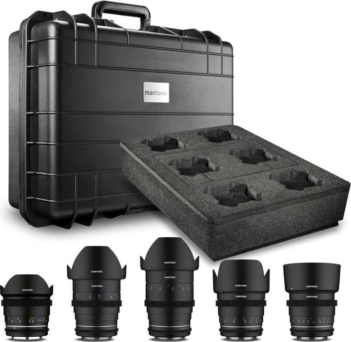 Actual product image Samyang MF 14/24/35/50/85 MK2 VDSLR case set Canon EF (Canon EF)
