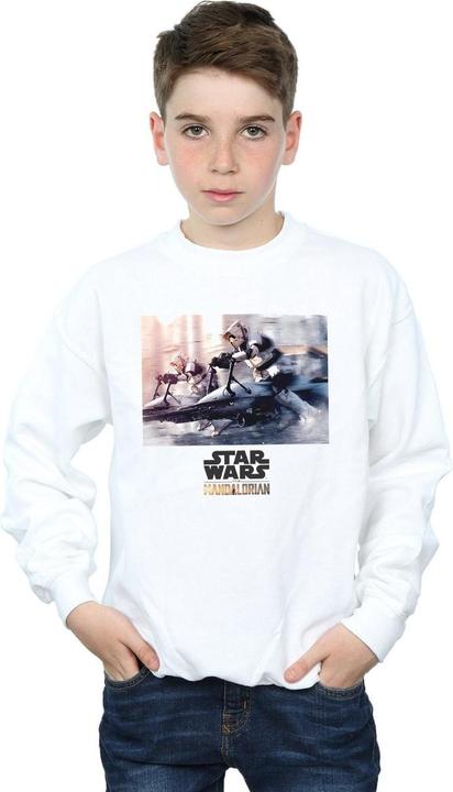 Actual product image Star Wars Boys The Mandalorian Scout Troopers Sweatshirt (128)